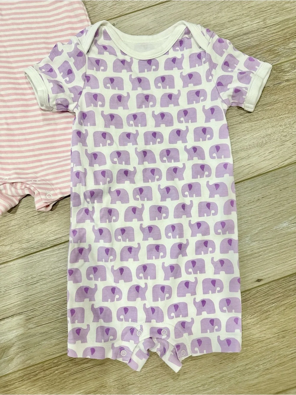 Primary Clothing Organic Animal Friends & Striped Babysuit Shortie